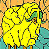 Alone bison coloring