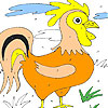 Alone yellow cock coloring