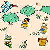 Apple garden coloring