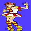 Beautiful cheerleader coloring