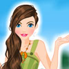 Beautiful Woman on Beach Dress Up
