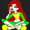 Beth at the pajama party coloring