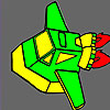 Big colorful spaceship coloring