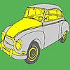 Big historical classic car coloring