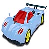Blue fast car coloring