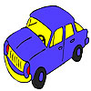 Blue speedy car coloring