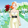 Bride at the garden dress up