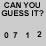 Can You Guess It?
