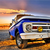 Car on the beach jigsaw