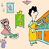 Clean in the kitchen coloring