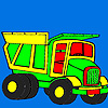 Colorful bigger truck coloring