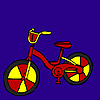 Colorful handmade bike coloring