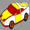 Colorful race car coloring