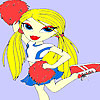 Crazy cheerleader coloring
