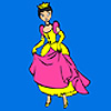 Crown wearing princess coloring