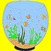 Cute aquarium coloring