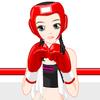 Cute Girl Plays Boxing