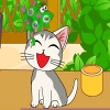 Cute hungry cat