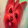 Cute red puppy slide puzzle