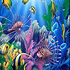 Diverse fishes in the sea slide puzzle