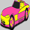 Fabulous pink car coloring