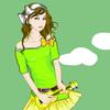 Fashion girl with guitar