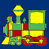 Fast big locomotive coloring