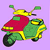 Fast street motorbike coloring