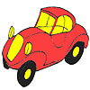 First red car coloring
