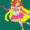Flame fairy girl coloring