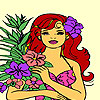 Florist girl coloring
