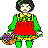 Flower girl coloring