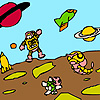 Funny astronout coloring