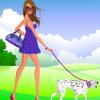 Girl and Puppy