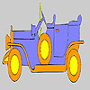 Gold old car coloring
