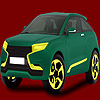 Dull green car coloring
