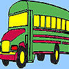 Grand school bus coloring