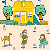 Grandmother and dog coloring