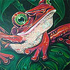 Green eyes slide puzzle