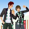 Hand in hand couple