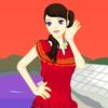 Happy Dressup In Beach