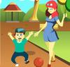 Juego de vestir hijo con su mama