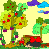 Kid's coloring: Autumn forest