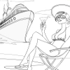 Kid's coloring: Beautiful girl