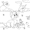 Kid's coloring: Cake for the birthday