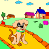 Kid's coloring: Cute Puppy