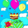 Kid's coloring: Delicious cake