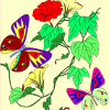 Kid's coloring: Flowers for Butterflies