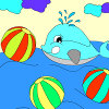 Kid's coloring: Сheerful dolphin