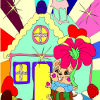 Kid's coloring: Sweet my home